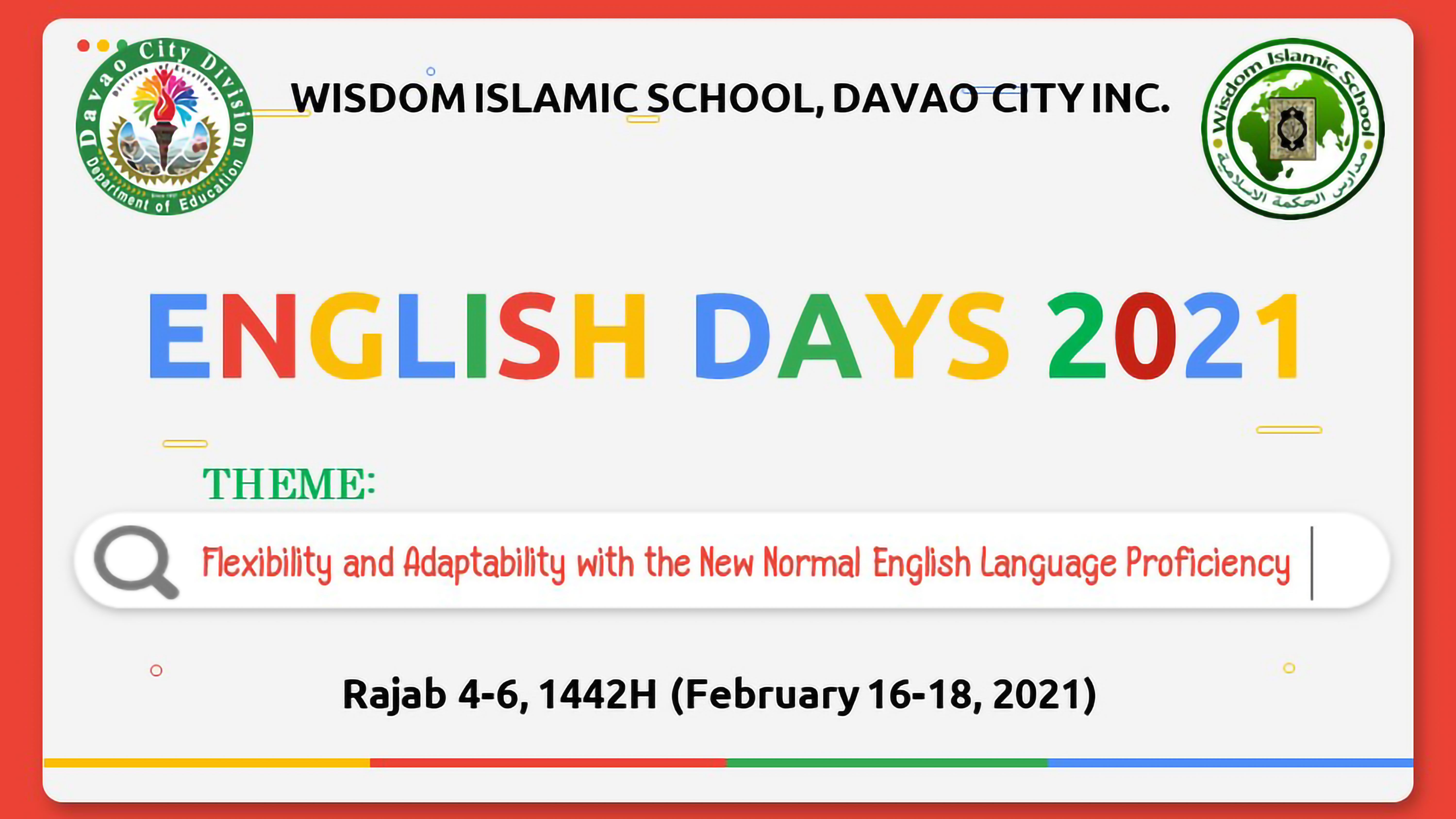 English Days 2021 Banner