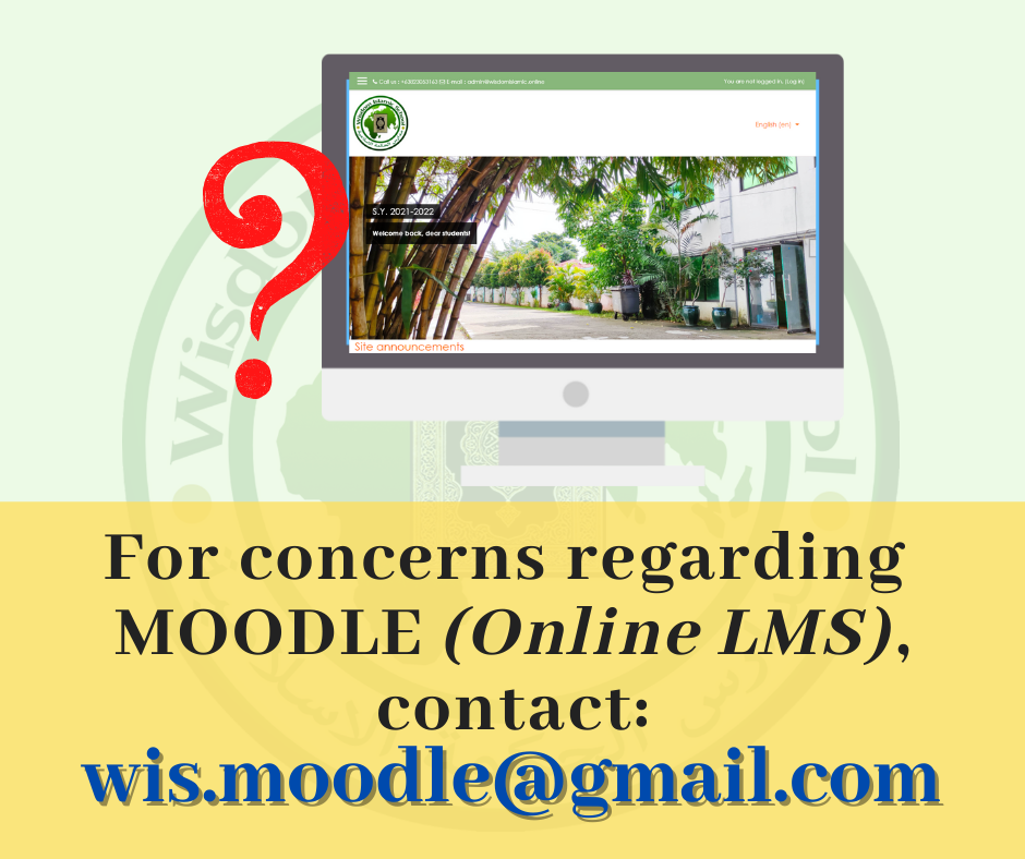 concerns re: moodle  wis.moodle@gmail.com